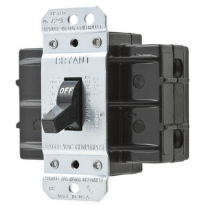 Switches and Lighting Controls, Industrial Grade, Toggle Switches, Manual Motor Controller Accessories, Double Pole, 85A 600V AC, Side Wired Only