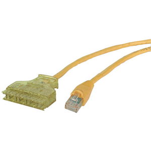 Patch Cord, 6-110 Factory Terminated Patch Cords, Cat 6, T568B (6-110 to RJ45), 7'