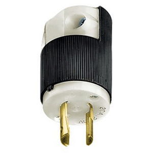 Locking Devices, Industrial, Female Connector Body, 20A 250V, 2-Pole 2-Wire Non-Grounding, L2-20R, Screw Terminal, Gray