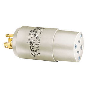 Adapters, 15A Non-NEMA Locking to NEMA 5- 15R, White