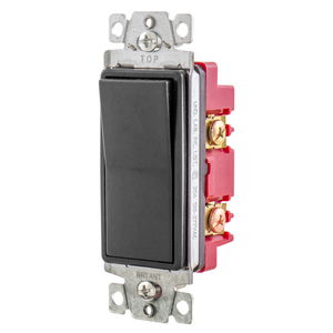 Industrial Grade Fashion Series, Rocker Switches, General Purpose AC, Three Way, 20A 120/277V AC, Back and Side Wired