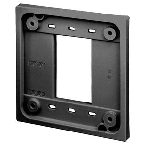 Straight Blade Devices, Accessories, 1 and 2 Gang Adapter Plate, Quad-Plex Receptacles, Black, Single Pack