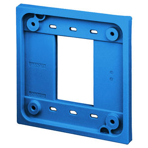 Straight Blade Devices, Accessories, 1 and 2 Gang Adapter Plate, Quad-Plex Receptacles, Blue, Single Pack