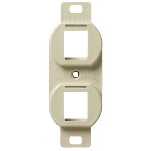 Phone/Data/Multimedia Component, Outlet Frame, Duplex 106, 2-Port, Electric Ivory