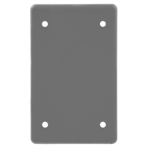 Wallplates and Boxes, Box Covers, 1-Gang, Blank Plate, For Portable Outlet Box, Gray