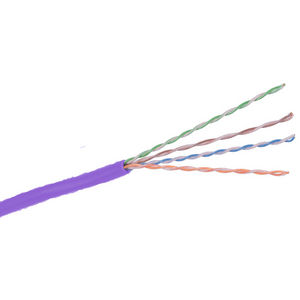Cable, SPEEDGAIN, Cat5E, Plenum Rated, 400MHz, Relex, Purple