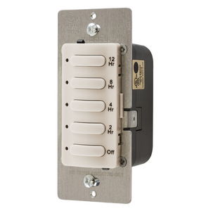 Timer Switches, Single Pole, 8.3A120/277V AC, 12 Hour Delay Time Out, Light Almond