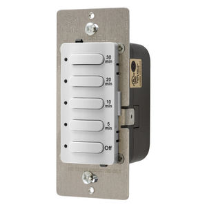Timer Switches, Single Pole, 8.3A120/277V AC, 30 Minute Delay Time Out, White