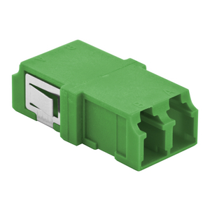 Fiber Adapter, LC Duplex, Snap-Fit, Green, 6 Pack