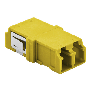 Fiber Adapter, LC Duplex, Snap-Fit, Yellow, 6 Pack