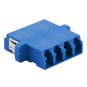 Fiber Adapter, LC Quad, Screw Mount, Blue, 6 Pack