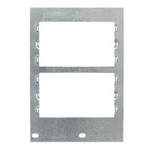 8/10-Gang Series, Mounting Plate, 2-Gang, Opening Accommodates (6) 1-Unit Hubbell iStation Modules