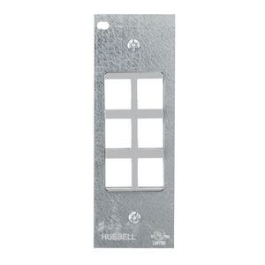 8/10-Gang Series, Mounting Plate, 1-Gang, (1) StyleLine/Decorator Opening Including Hubbell ISF6GY 6-Port Frame
