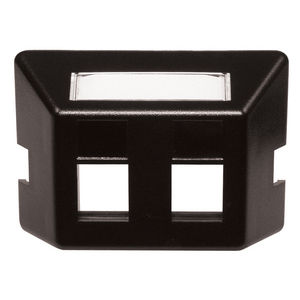 Phone/Data/Multimedia Hardware, Furniture Plate, 2-Port, Black
