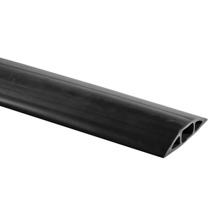 Kellems Wire Management, FloorTrak Flexible Non-Metallic Cover for Cables, Size 2, Black, 10'
