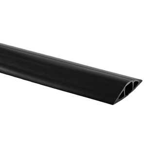 Kellems Wire Management, FloorTrak Flexible Non-Metallic Cover for Cables, Size 3, Black, 25'