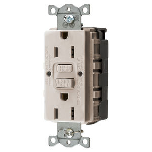 Power Protection Products, GFCI Receptacle, Duplex, SNAP-Connect, Commercial Grade, Self Test, 15A 125V, 2-Pole 3-Wire Grounding, 5-15R, USA