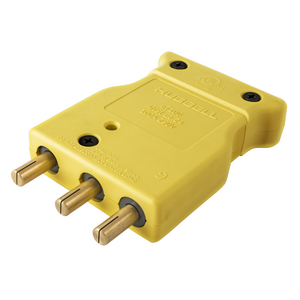 100 Amp 250V Yellow, Male Inline, Double Set Screw Stage Pin Device