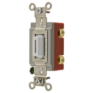 Extra Heavy Duty Industrial Grade, Locking Toggle Switches, General Purpose AC, Single Pole, 20A 120/277V AC, Back and Side Wired Key Guide