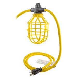 Temporary Lighting Products, 12/3 50' STW Light String, With Plastic Guards, 5 Fixtures