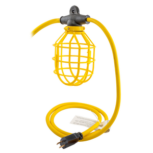 Temporary Lighting Products, 14/2 100' SJTW Light String, With Plastic Guard, 10 Fixtures