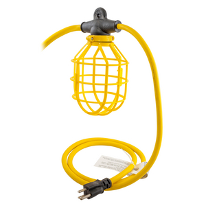 Temporary Lighting Products, 14/3 100' SJTW Light String, With Plastic Guard, 10 Fixtures