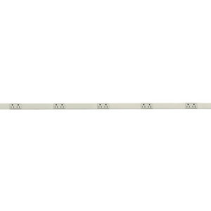 Metal PlugTrak, 15A 2 Circuit, 5 Receptacle, 5' Length, Ivory