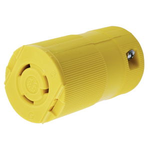 Locking Devices, Twist-Lock®, Valise, Female Connector Body, 20A 125V, 2-Pole 3-Wire Grounding, L5-20R, Screw Terminal, Yellow