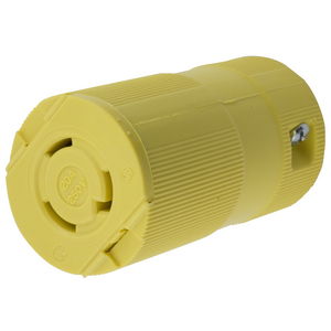 Locking Devices, Twist-Lock®, Valise, Female Connector Body, 20A 250V, 2-Pole 3-Wire Grounding, L6-20R, Screw Terminal, Yellow