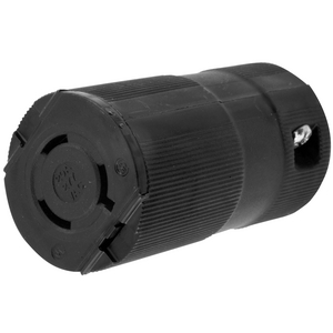 Locking Devices, Twist-Lock®, Valise, Female Connector Body, 20A 277V AC, 2-Pole 3-Wire Grounding, L7-20R, Screw Terminal, Black