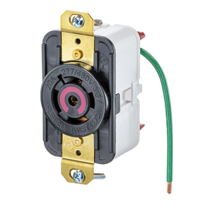 HBL2520ST - Twist-Lock® EdgeConnect™ Receptacle with Spring Termination, 20A, 277/480V, L22-20R, Black