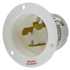 Hubbell Bryant Locking Connector Twist Turn Lock NEMA L8-30R 30A 480V HBL2643 