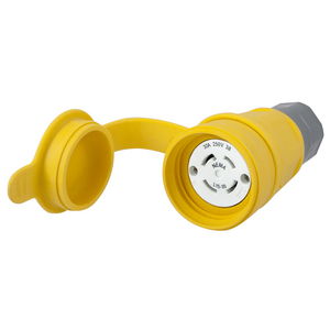 Locking Devices, Elastomeric, Female Connector Body, 30A 3-Phase Delta 250V AC, L15-30R, Screw Terminal, Water/Dust-Tight Housing