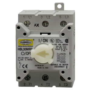 Motor Control, Replacement 30A Switch for Non-Fused Disconnect or Mechanical Interlock
