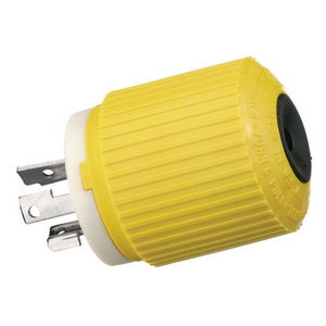 Wallplates and Boxes, Marine Products, 24-32V DC, Male Plug, For Trolling Motor, Yellow, Corrosion Resistant