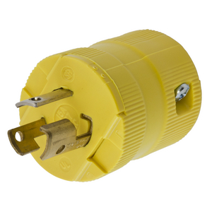 Locking Devices, Twist-Lock®, Valise, Male Plug, 15A 125V, 2-Pole 3-Wire Grounding, L5-15P, Screw Terminal, Yellow