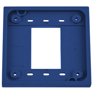 Straight Blade Devices, Accessories, 4-Plex Adapter Plate for 1 and 2 Gang device boxes, Blue, Single Pack