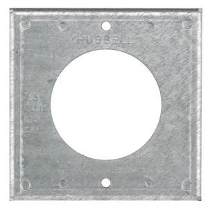 Locking Devices, Twist-Lock®, 50A Receptacles, Accessories, Box Cover for 4" Square, Galvanized