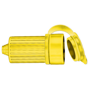 Straight Blade Devices, Accessories, Long Weatherproof Boot, 15A and 20A Straight Blade or 15A Locking Plugs and Connector Bodies, Yellow, Single Pack