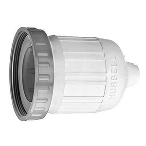 Locking Devices, Twist-Lock®, Accessories, Weatherproof Device Boot With Threaded Ring, For 20A and 30A 3 Wire Plugs and Connectors, White