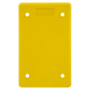 Wallplates and Boxes, Weatherproof Boxes, 1-Gang, Blank Plate, FS/FD Style, Yellow