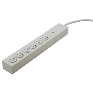 Surge Protective Devices, Hospital Grade Outlet Strip, 20A 125V, 6' Cord Length
