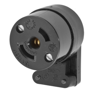 Hubbell HBL7468 Flanged Receptacle Midget Twist-lock 2 Pole 15a for sale online 