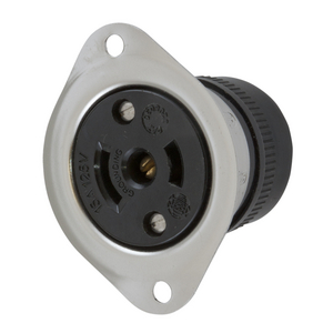 Hubbell HBL7468 Flanged Receptacle Midget Twist-lock 2 Pole 15a for sale online 