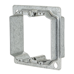 4 in. Square Adjustable Mud Ring, Two Device