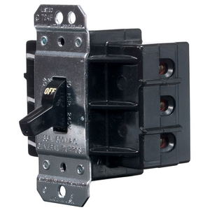 Switches and Lighting Controls, Industrial Grade, Manual Motor Controllers, Motor Disconnects, Three Pole, 80A 600V AC, Back and Side Wired