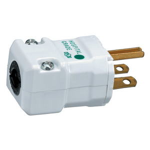 Hubbell Wiring Systems RM2003PB001 Linkosity Power Components Male inlet Receptacle 3 Wire 1/2 NPT Rear Thread Green/Yellow and White Conductor 600V 1 Length 20 amp 