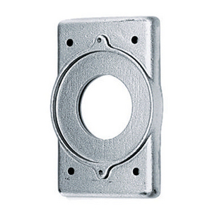 Wallplates and Boxes, Non-Weatherproof Covers, 1-Gang, 1) 2.15" Opening, Standard Size, Cast Aluminum, Without Lift Cover