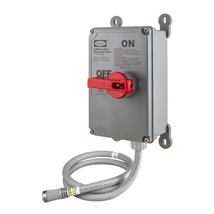 Industrial Grade, MotorQuick Disconnect Switches, Unfused Switch, Three Pole, 30A 600V AC, Screw Terminals, With 5' Pre-Wired Female Cable