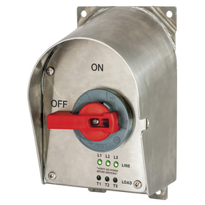 Disconnect Switches, Sloped Enclosure, Nonfused, 30A 600V AC, NEMA 4X, Stainless Steel, With LEDs